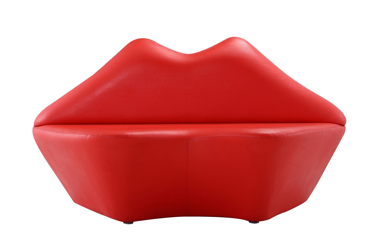 Kiss Modern Vegan Leather Loveseat in Red LS010-RD