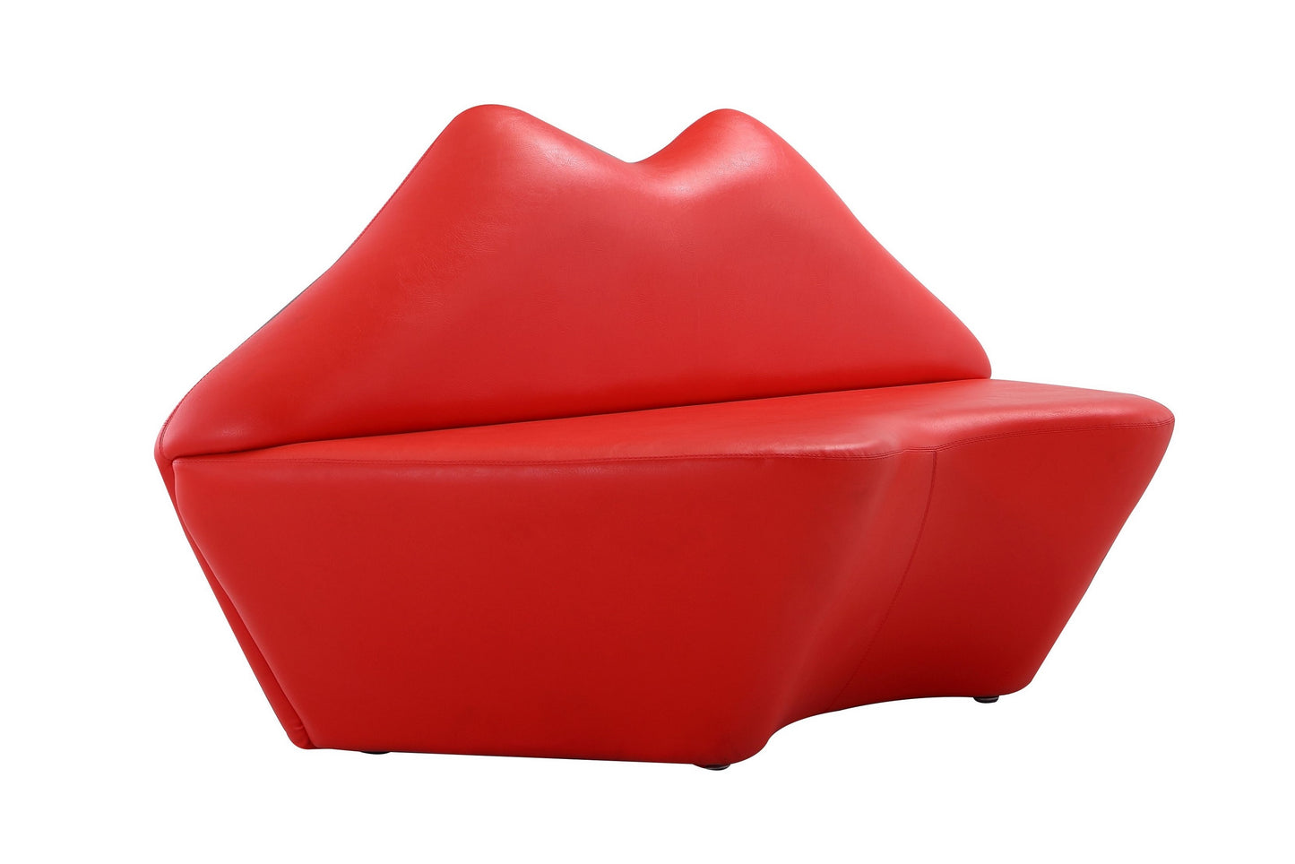 Kiss Modern Vegan Leather Loveseat in Red LS010-RD