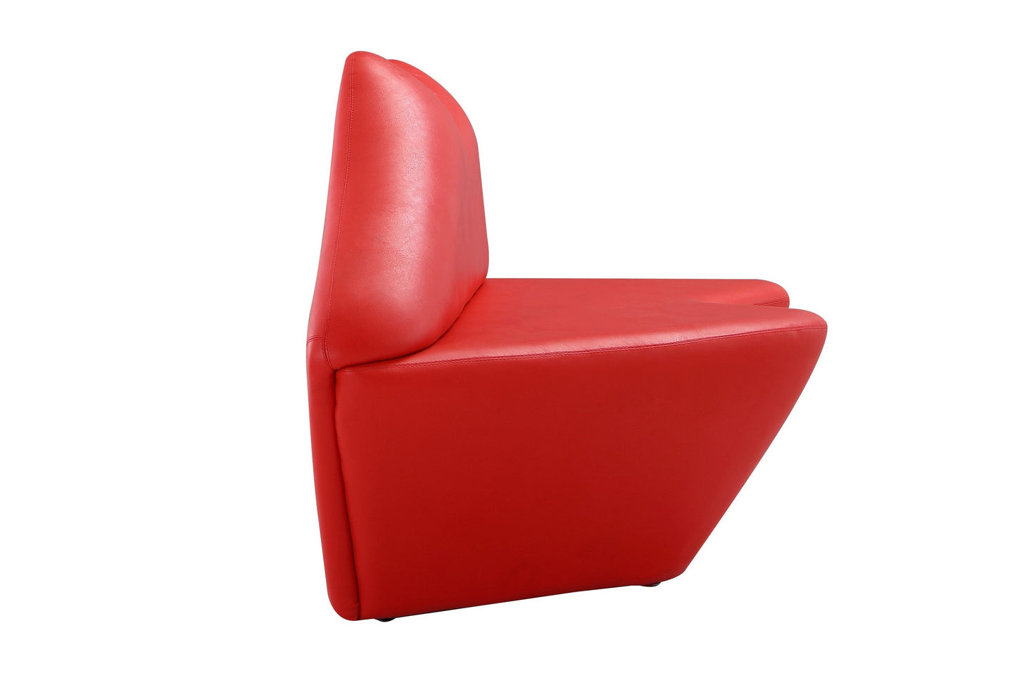Kiss Modern Vegan Leather Loveseat in Red LS010-RD
