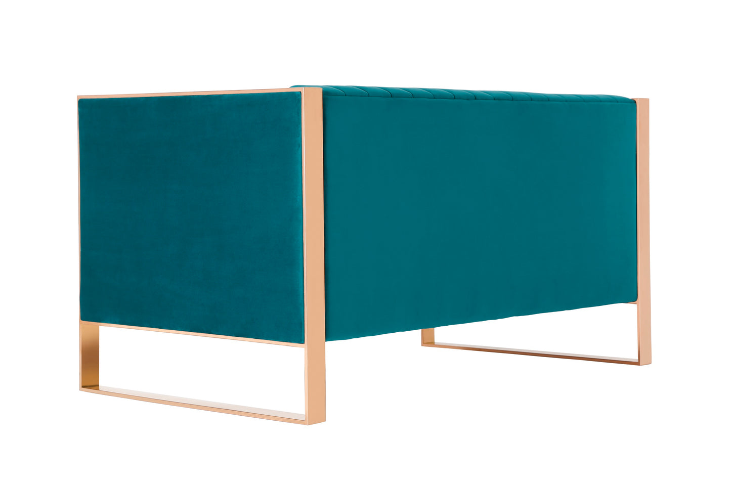 Trillium Mid-Century Modern 57" Velvet Loveseat in Teal LS016-TL