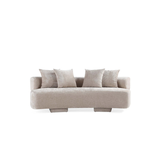 Verandah Mid-Century Modern 91" Chenille Sofa in Beige LS017-BE