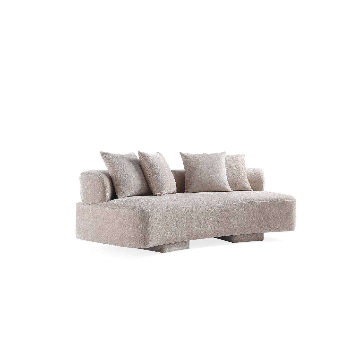 Verandah Mid-Century Modern 91" Chenille Sofa in Beige LS017-BE
