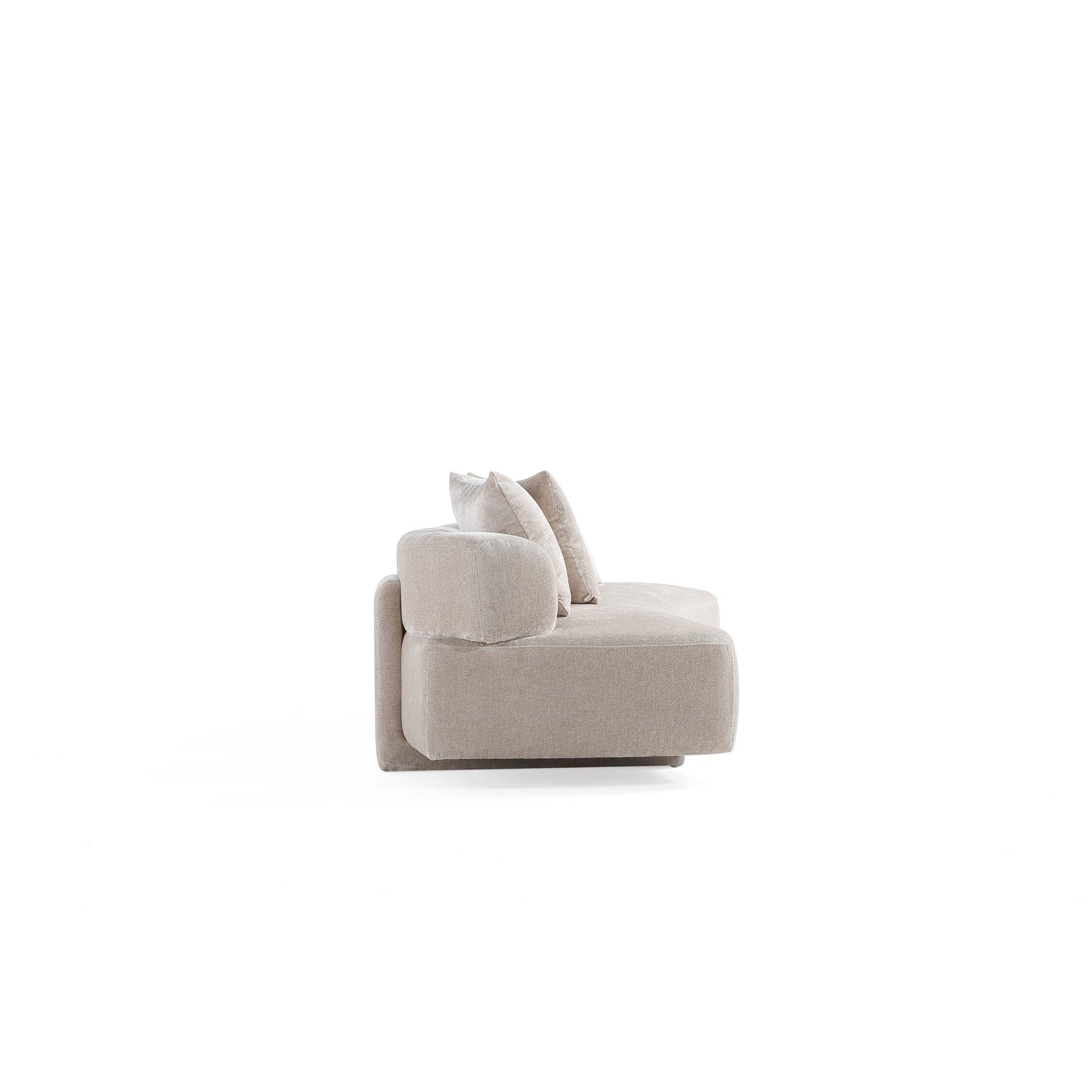 Verandah Mid-Century Modern 91" Chenille Sofa in Beige LS017-BE