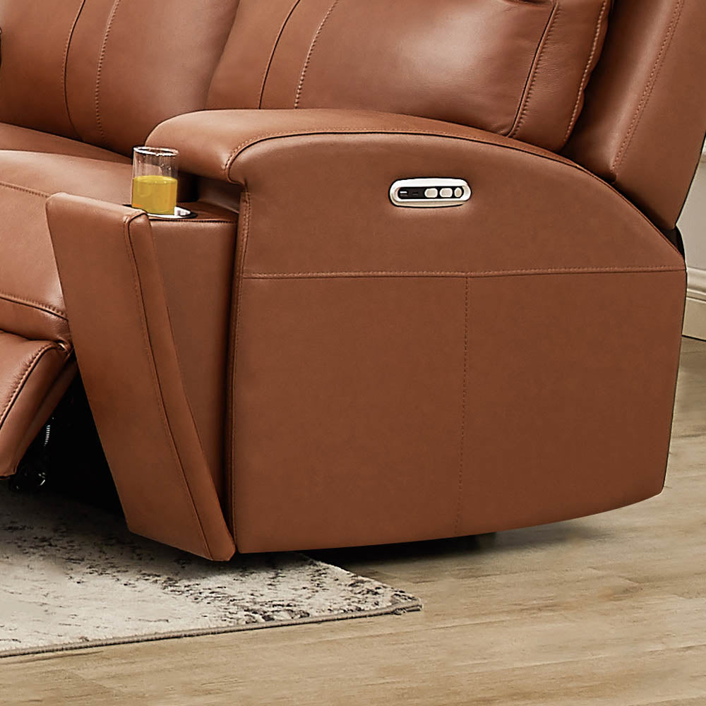 Venice Zero Gravity Power Reclining Sofa Nutmeg Brown