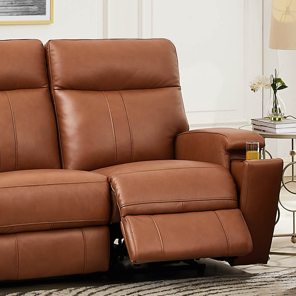 Venice Zero Gravity Power Reclining Sofa Nutmeg Brown