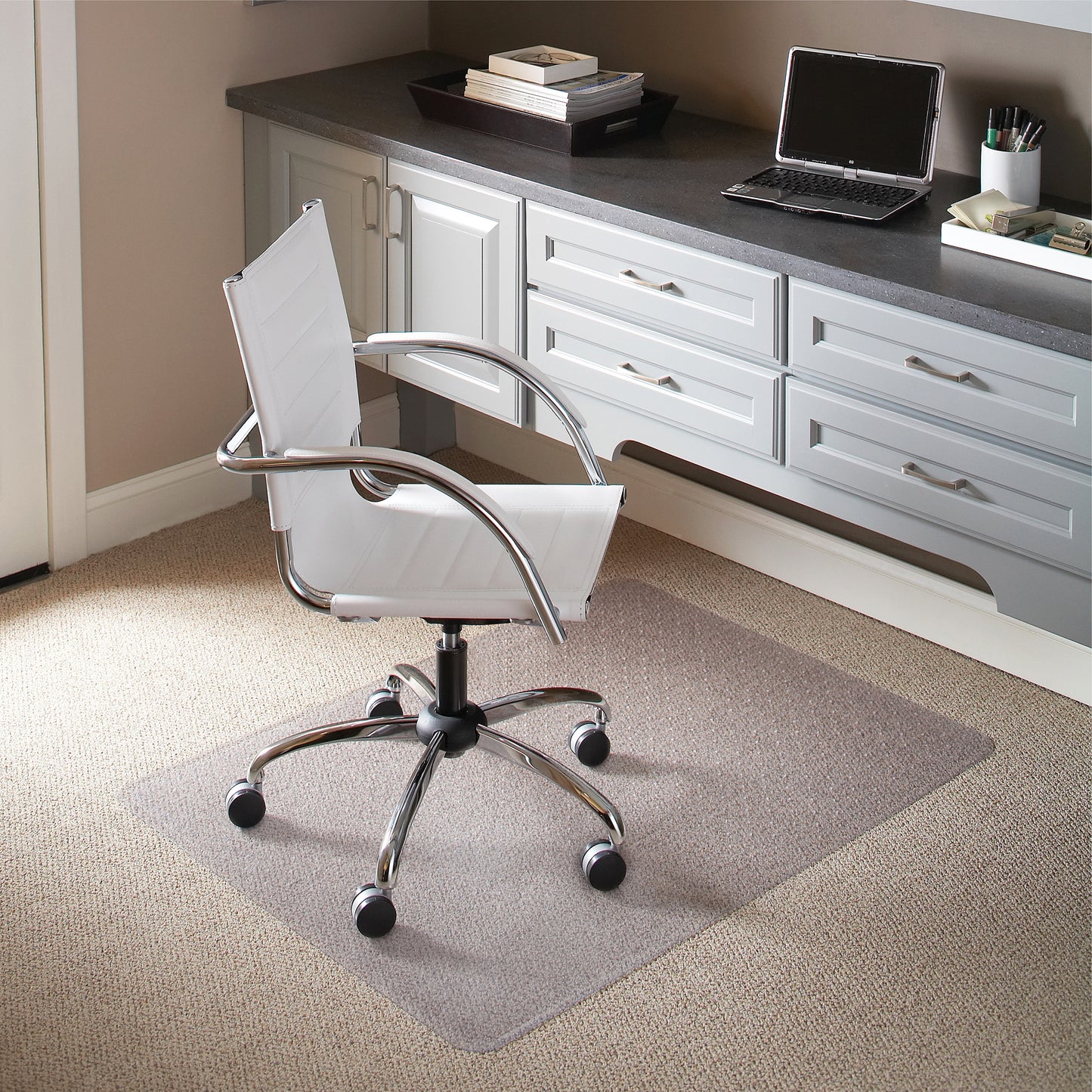 Jackson 45'' x 53'' Carpet Chair Mat Clear MAT-121712-GG