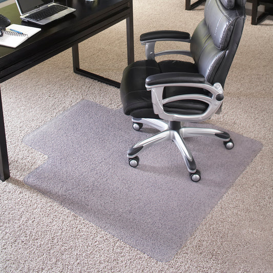 Jackson 36'' x 48'' Big & Tall 400 lb. Capacity Carpet Chair Mat with Lip Clear