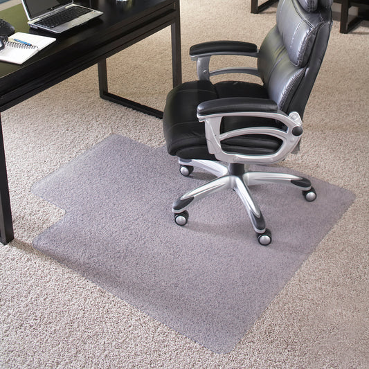 Jackson 45'' x 53'' Big & Tall 400 lb. Capacity Carpet Chair Mat with Lip Clear