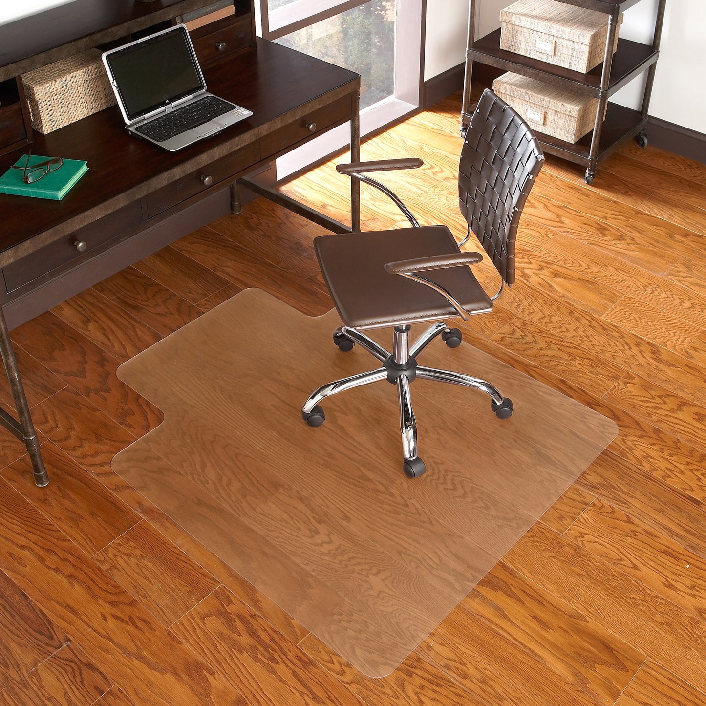 Jackson 36'' x 48'' Hard Floor Chair Mat with Lip Clear MAT-131858-GG