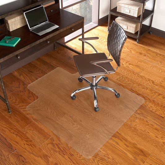 Jackson 36'' x 48'' Hard Floor Chair Mat with Lip Clear