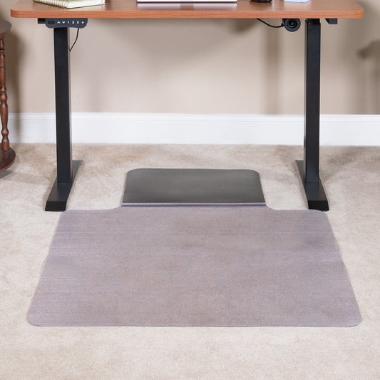 Jackson Sit or Stand Mat Anti-Fatigue Support Combined with Floor Protection (36" x 53") Black and Clear
