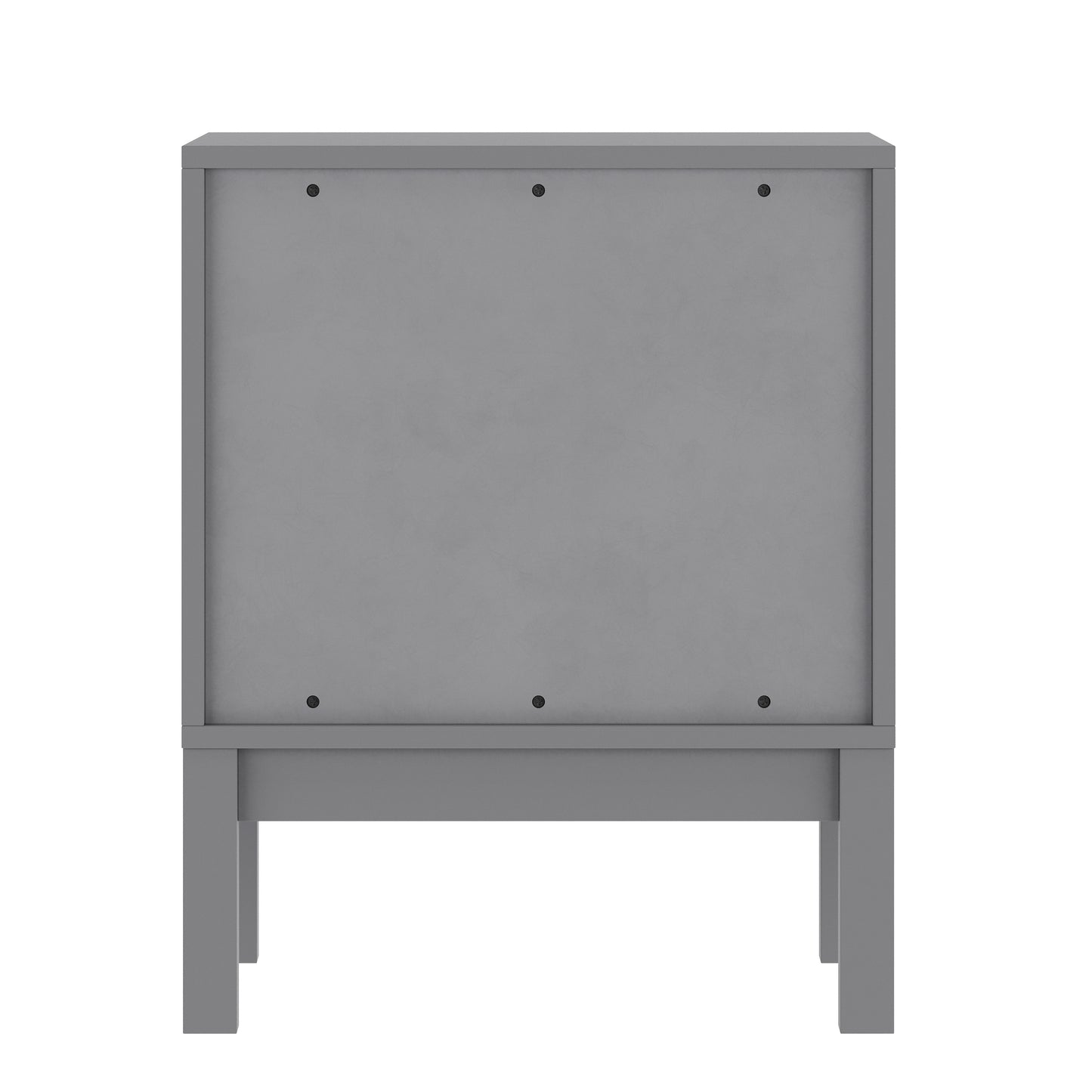 Dallas Wooden Night Stand, Bedroom Side Table with 2 Storage Drawers for Kids in Gray Gray