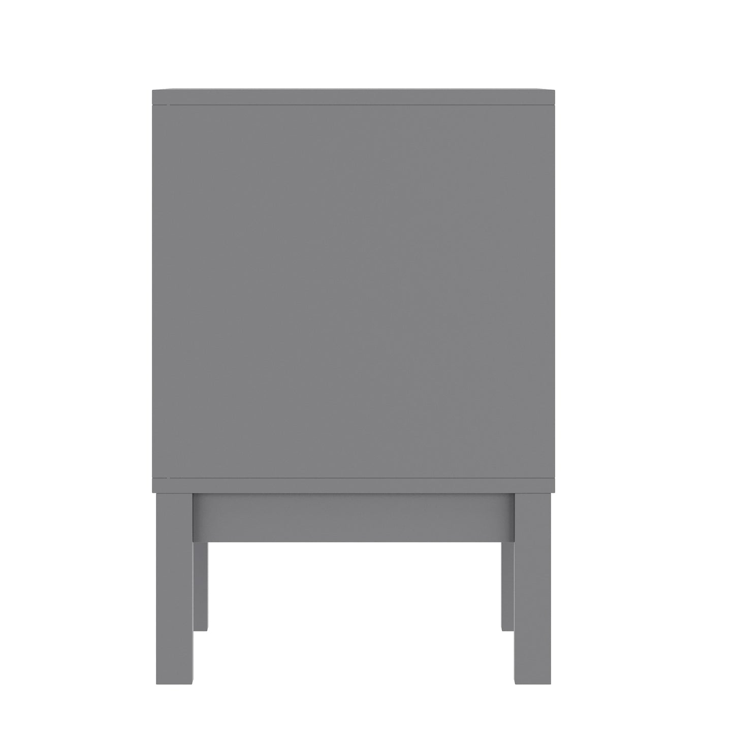 Dallas Wooden Night Stand, Bedroom Side Table with 2 Storage Drawers for Kids in Gray Gray