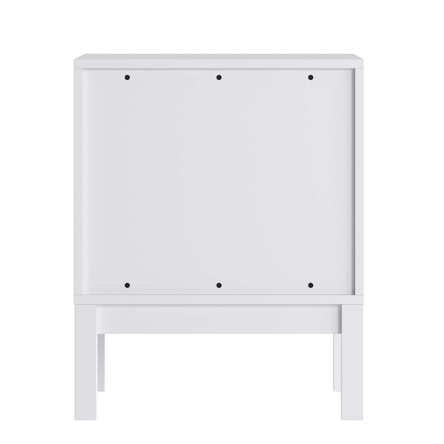 Dallas Wooden Night Stand, Bedroom Side Table with 2 Storage Drawers for Kids in White White