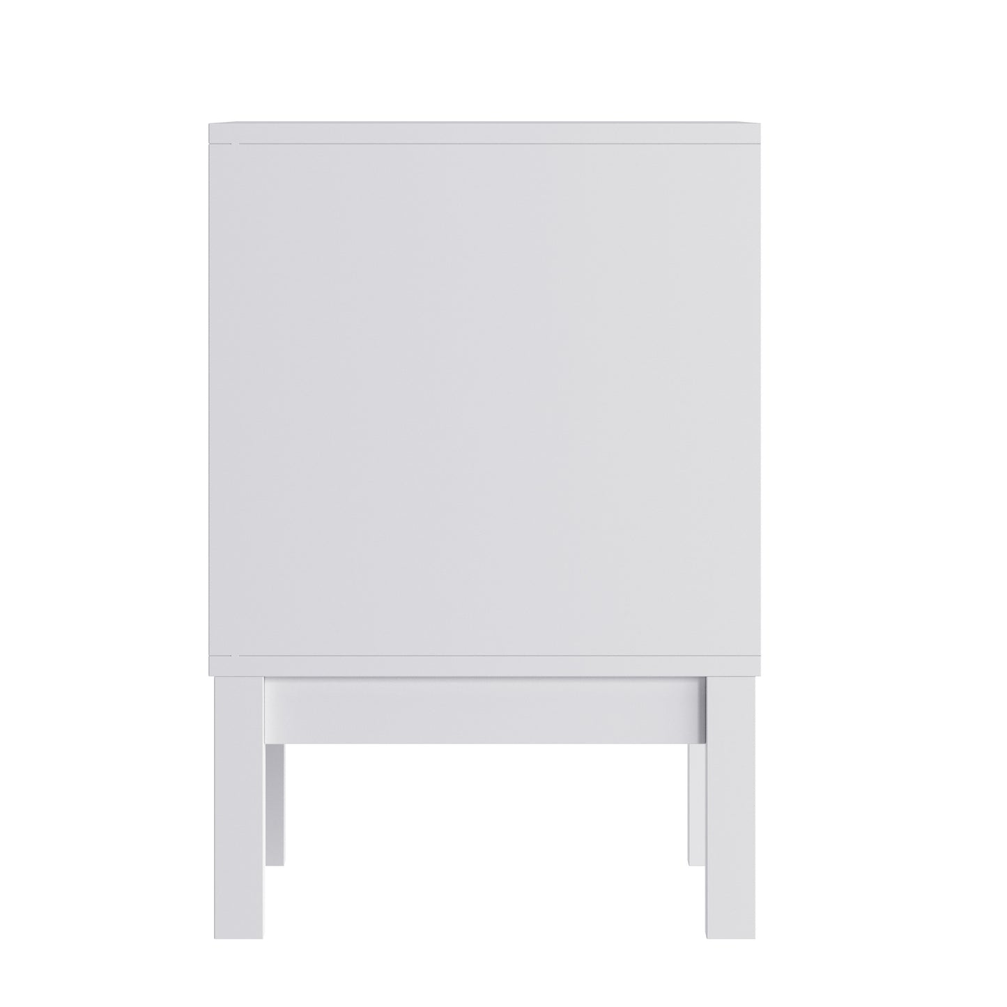Dallas Wooden Night Stand, Bedroom Side Table with 2 Storage Drawers for Kids in White White