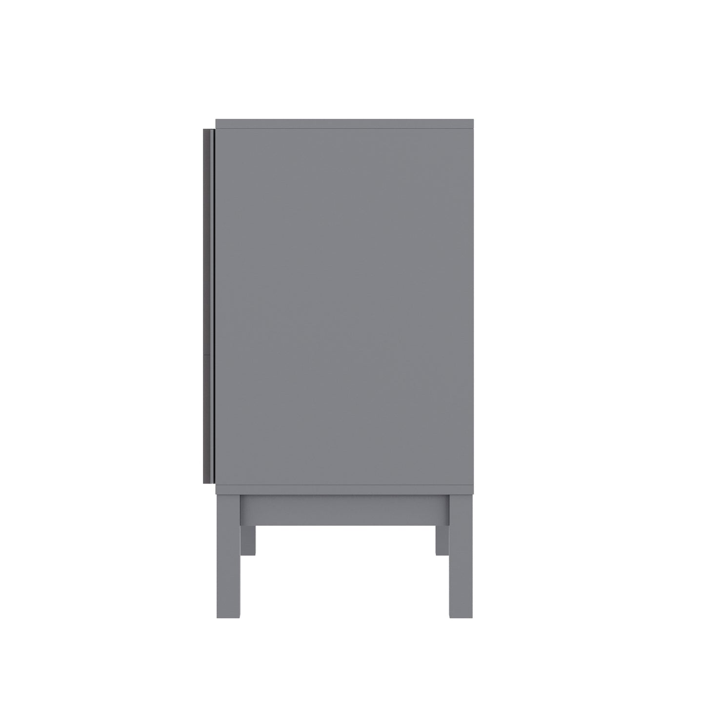 Dallas Wooden 3-Drawer Dresser for Bedroom, Chest of Drawers for Kids in Gray Gray