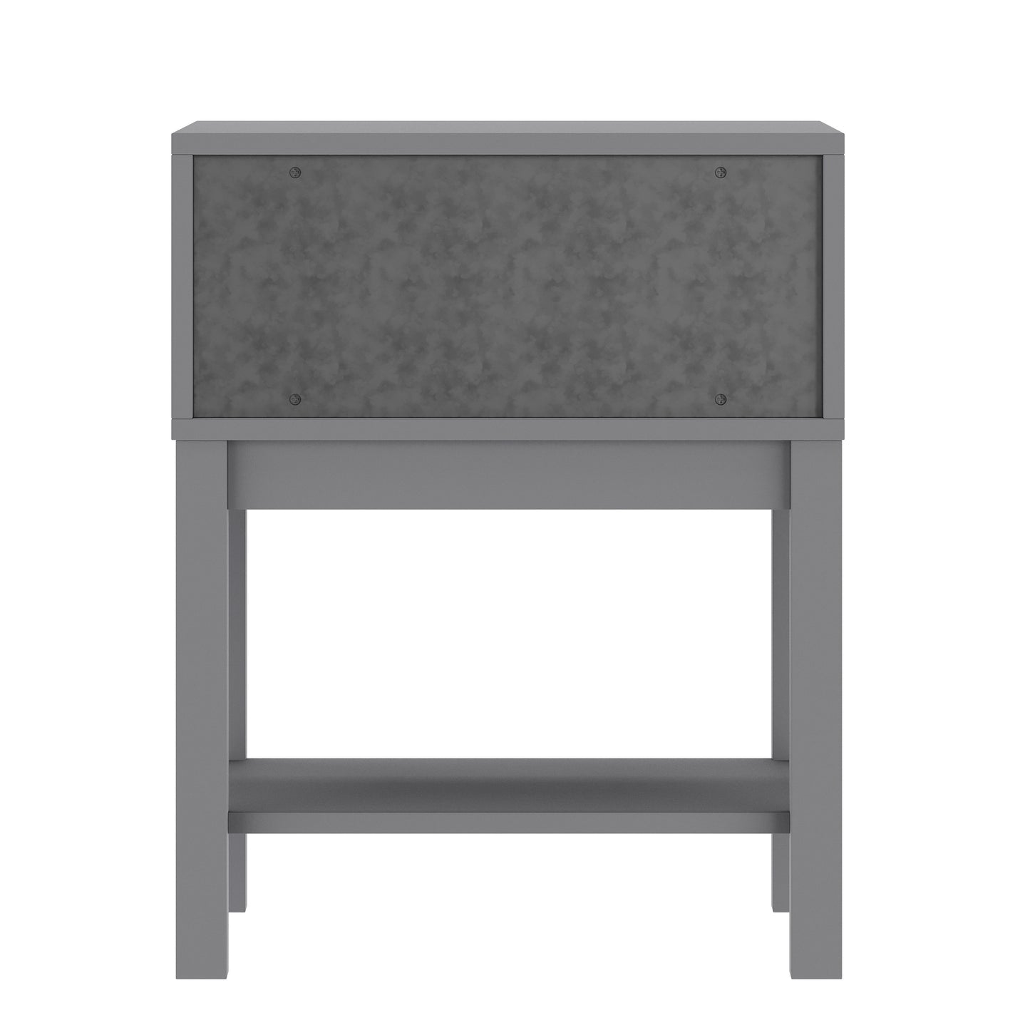 Dallas Wooden Night Stand, Bedroom Side Table with Storage Drawer and Shelf for Kids in Gray Gray