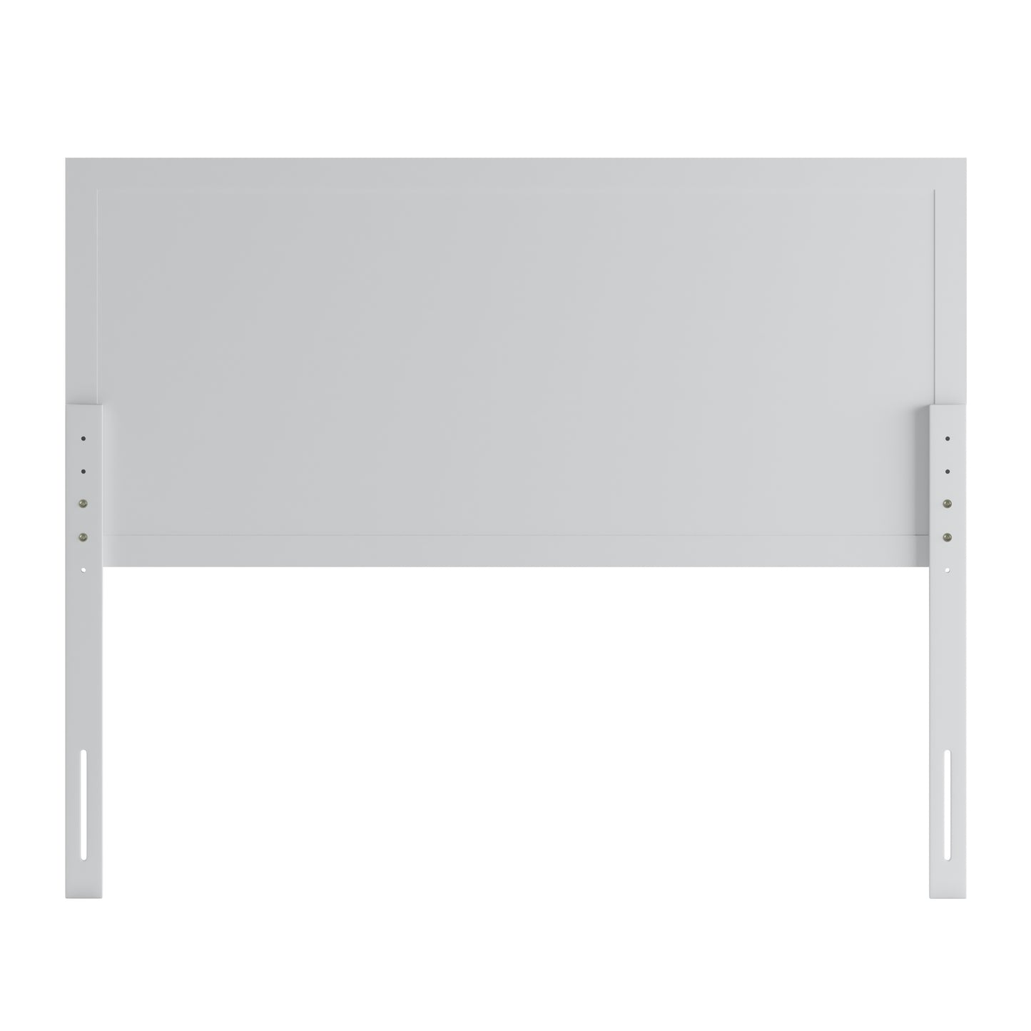 Oliver Full Size Three Panel Wooden Adjustable Headboard for Universal Metal Bed Frames in White White