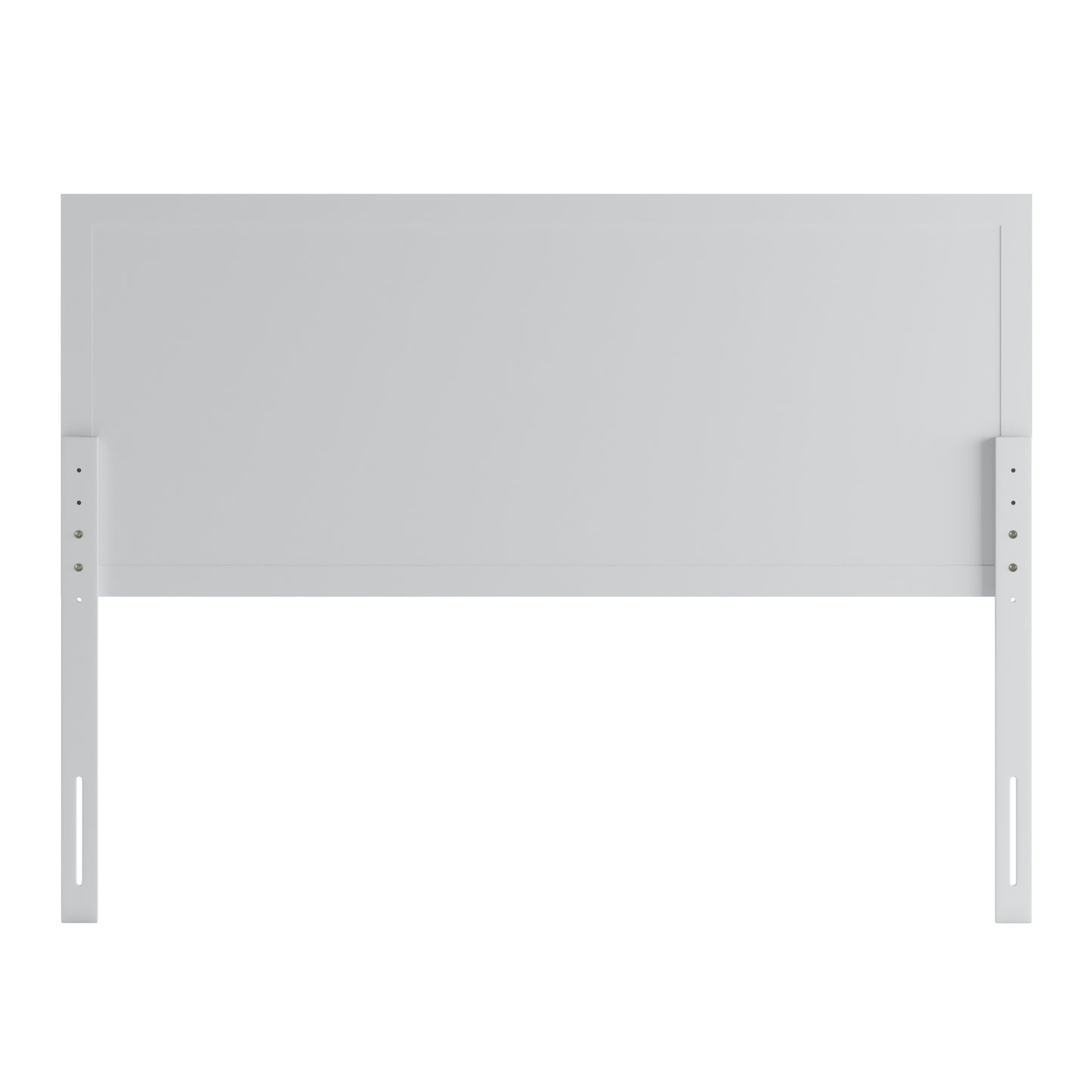 Oliver Queen Size Four Panel Wooden Adjustable Headboard for Universal Metal Bed Frames in White White