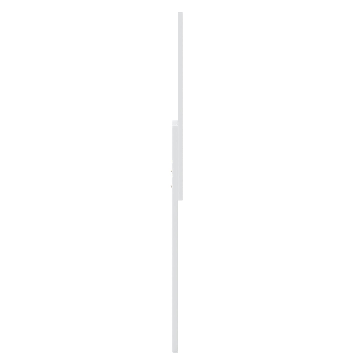 Oliver Queen Size Four Panel Wooden Adjustable Headboard for Universal Metal Bed Frames in White White