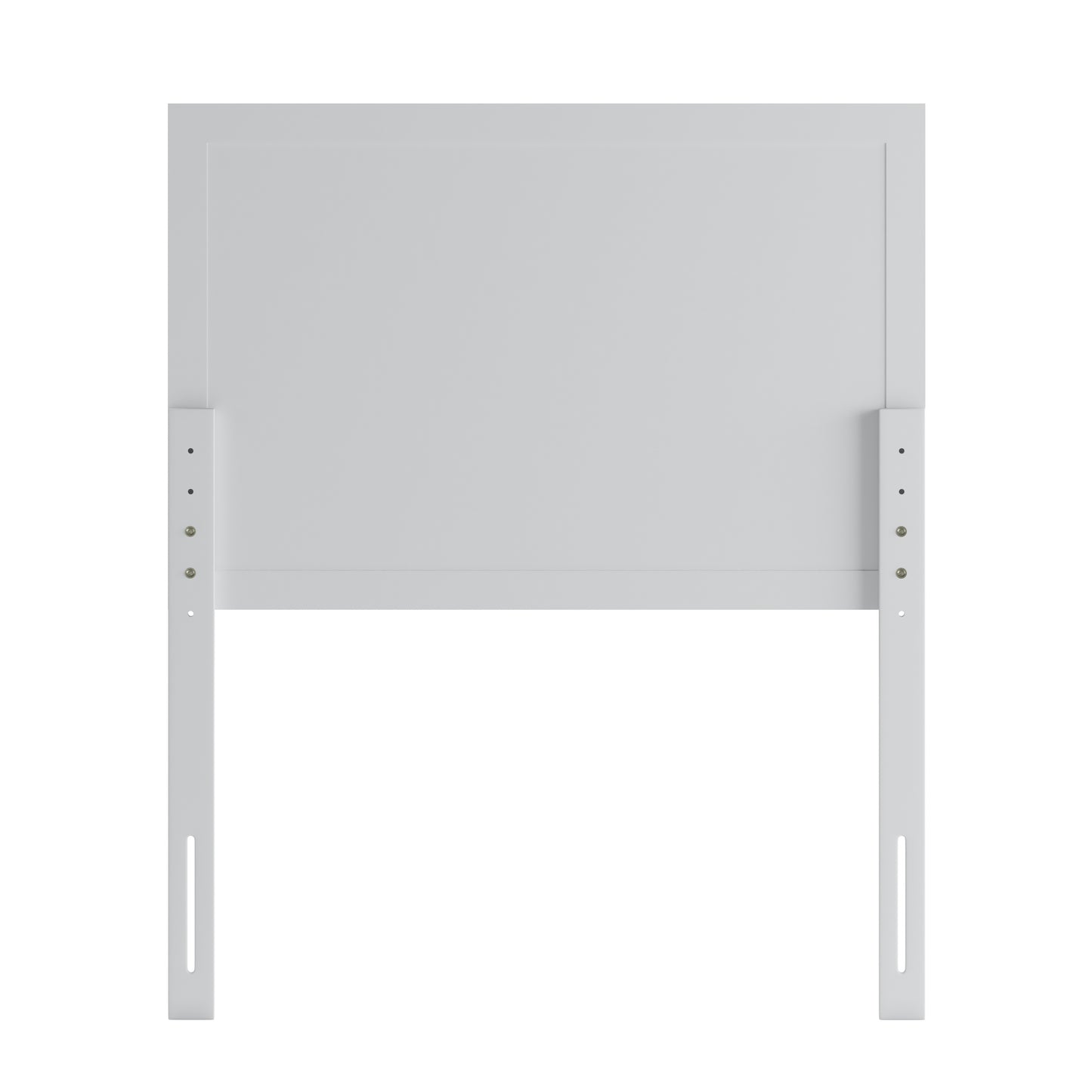 Oliver Twin Size Two Panel Wooden Adjustable Headboard for Universal Metal Bed Frames in White White