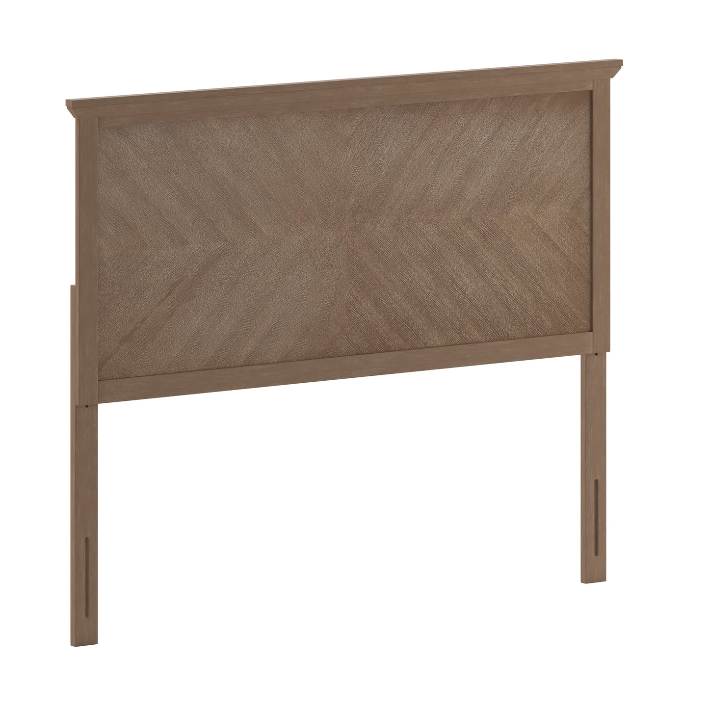 Fiona Full Size Herringbone Wooden Adjustable Headboard for Universal Metal Bed Frames Light Brown Light Brown