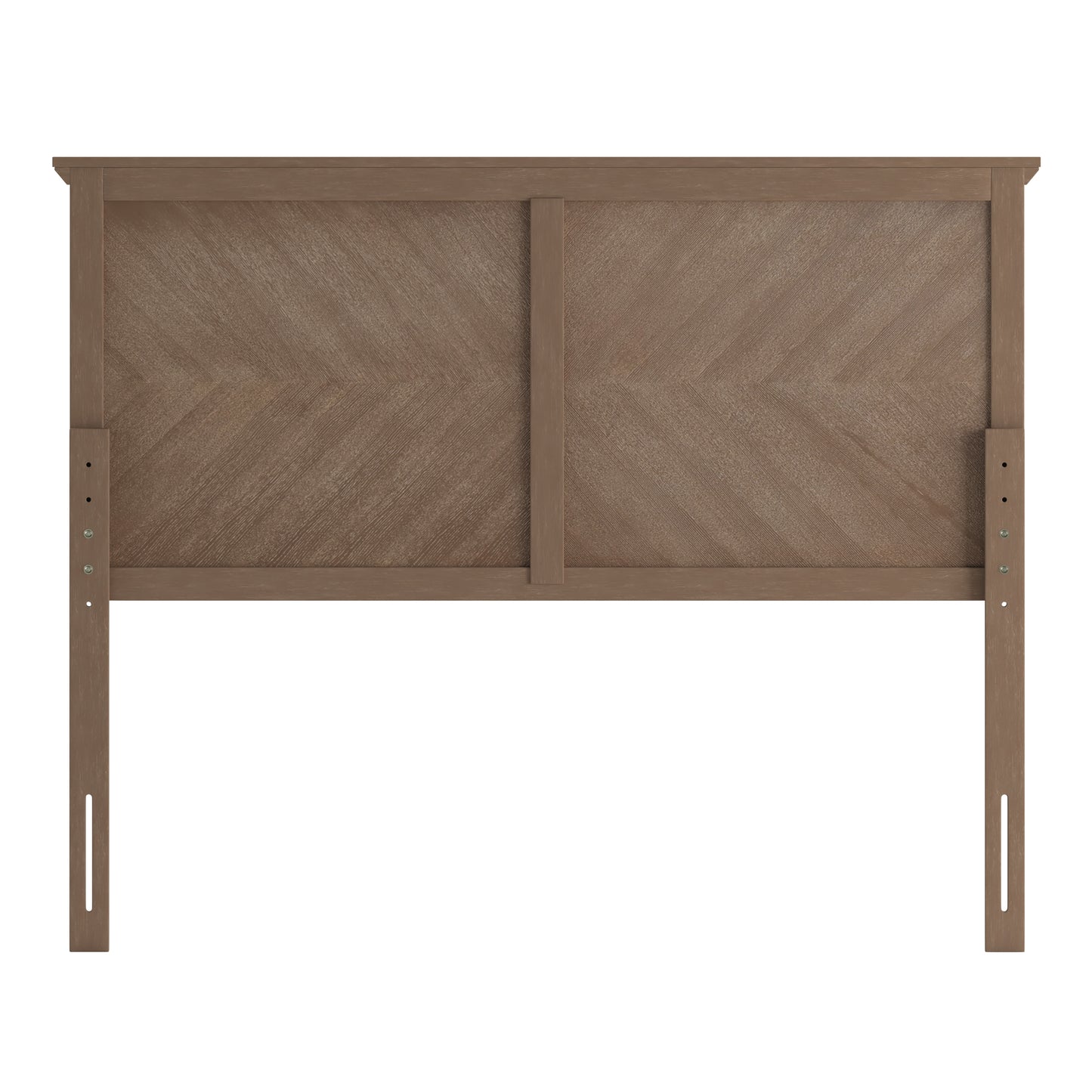 Fiona Full Size Herringbone Wooden Adjustable Headboard for Universal Metal Bed Frames Light Brown Light Brown