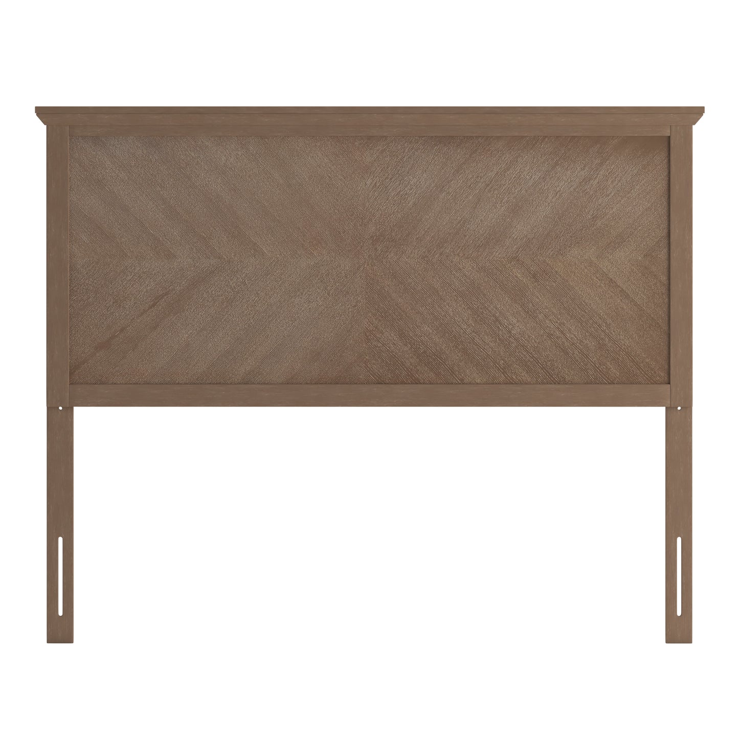 Fiona Full Size Herringbone Wooden Adjustable Headboard for Universal Metal Bed Frames Light Brown Light Brown