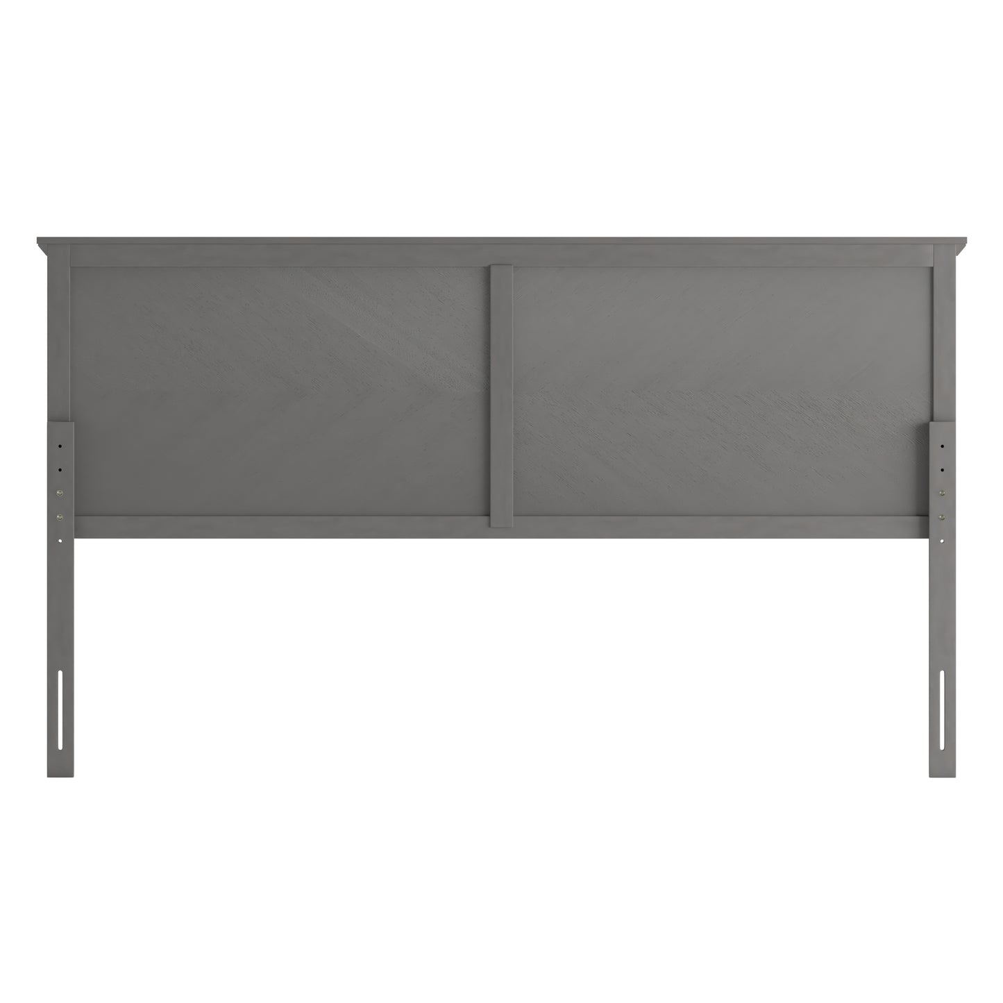 Fiona King Size Herringbone Wooden Adjustable Headboard for Universal Metal Bed Frames in Gray Wash Gray Wash