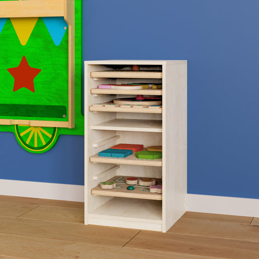 Bright Beginnings Kid Friendly Commercial Deluxe Natural Birch Plywood Puzzle Holder Beech