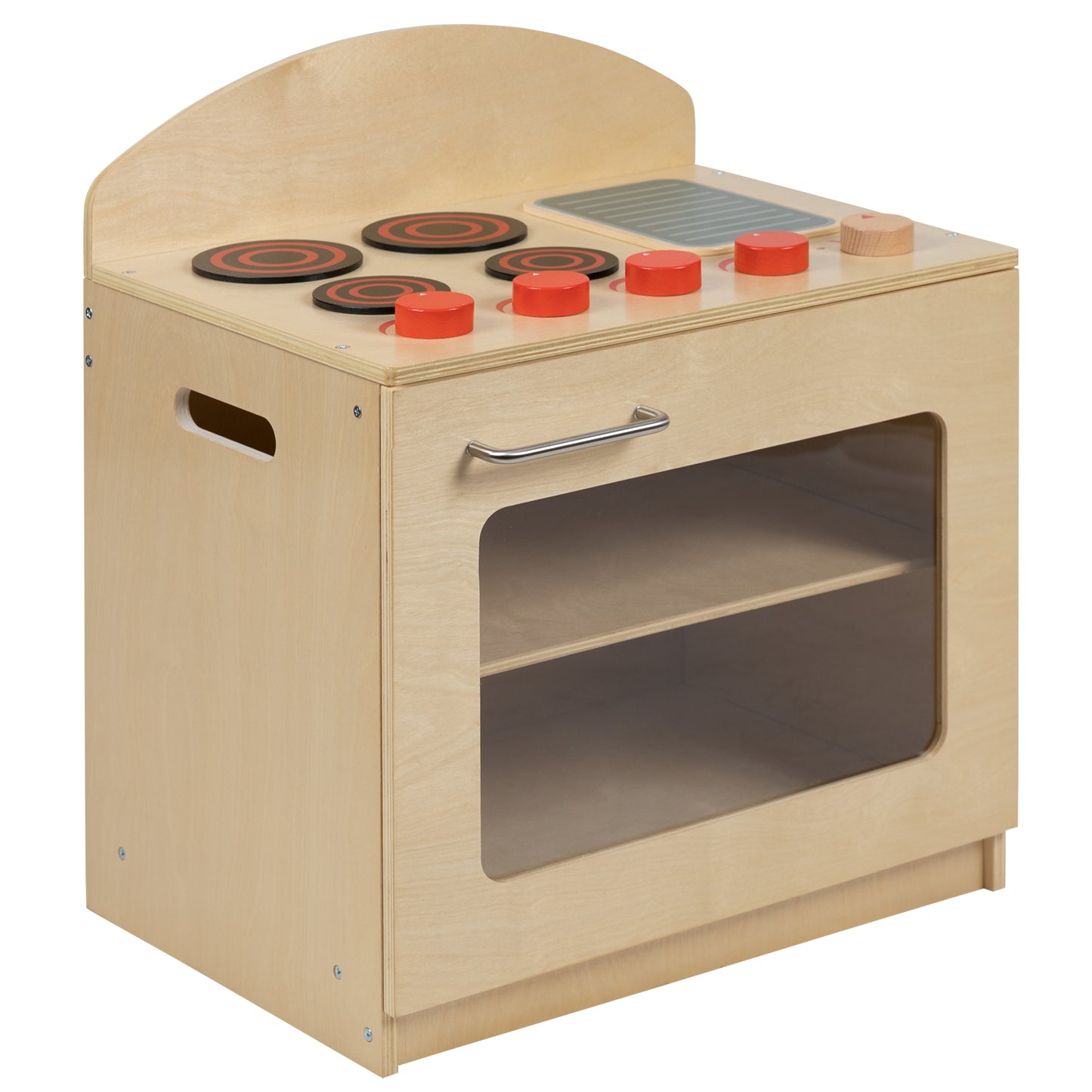 Hercules Children's Wooden Kitchen Stove for Commercial or Home Use - Safe, Kid Friendly Design Natural