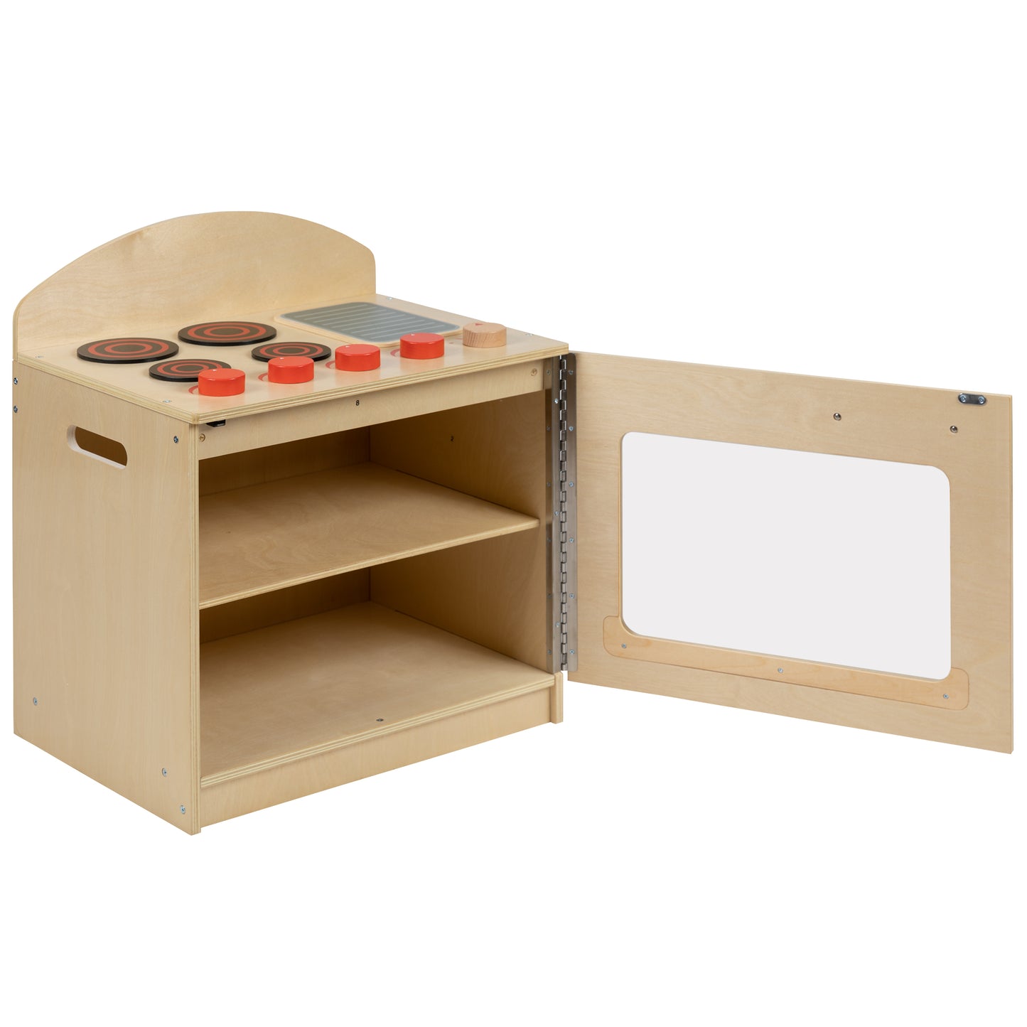 Hercules Children's Wooden Kitchen Stove for Commercial or Home Use - Safe, Kid Friendly Design Natural