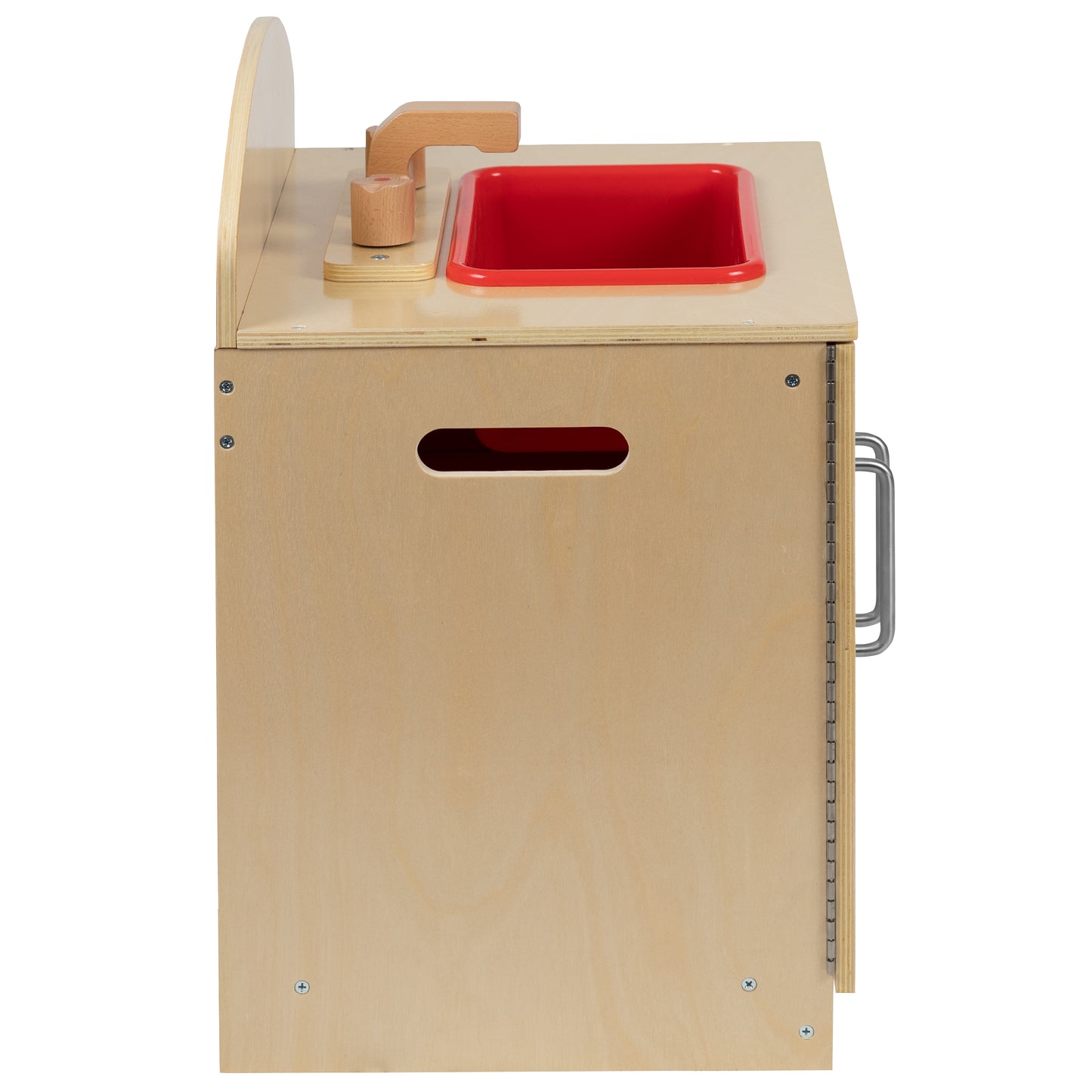 Hercules Children's Wooden Kitchen Sink for Commercial or Home Use - Safe, Kid Friendly Design Natural