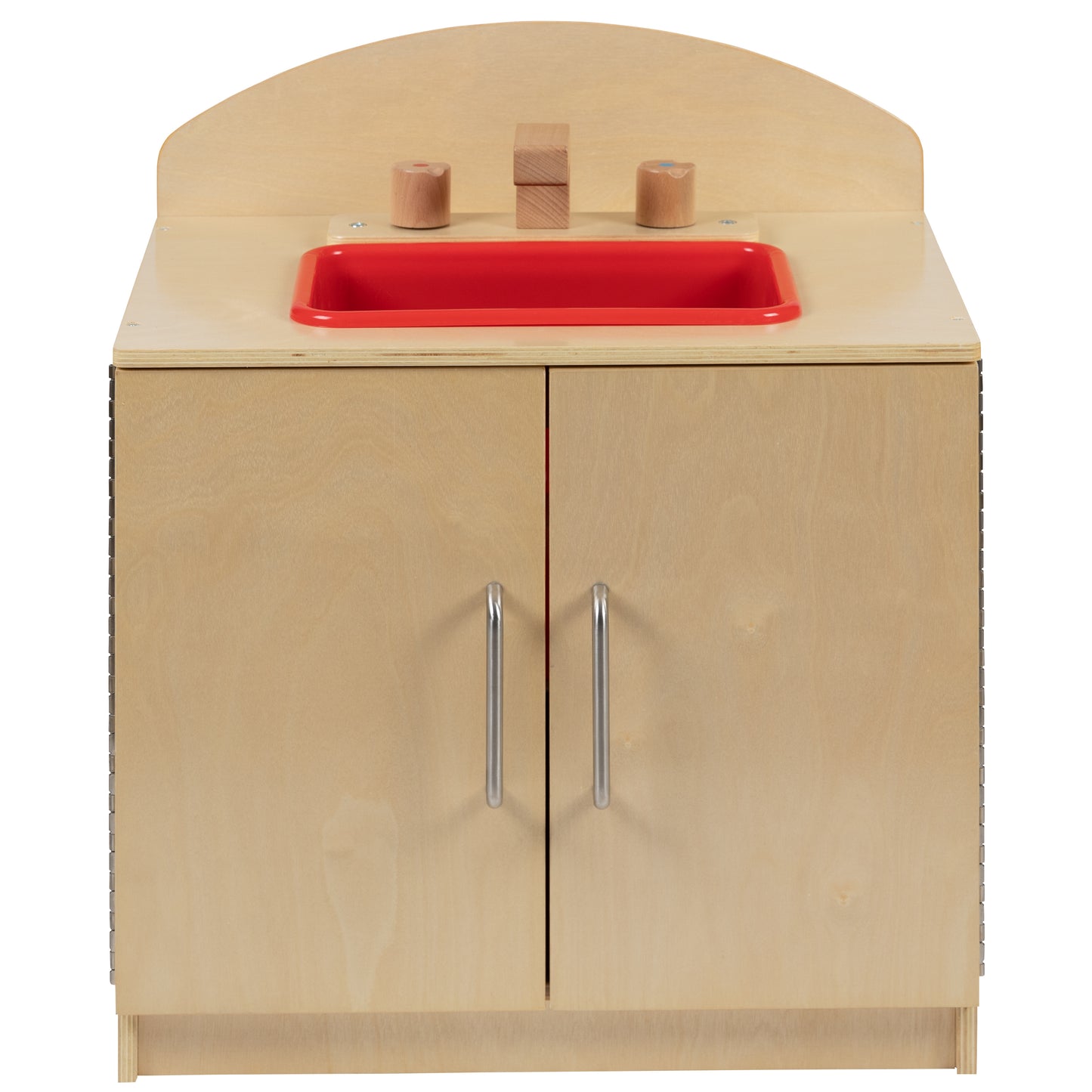 Hercules Children's Wooden Kitchen Sink for Commercial or Home Use - Safe, Kid Friendly Design Natural