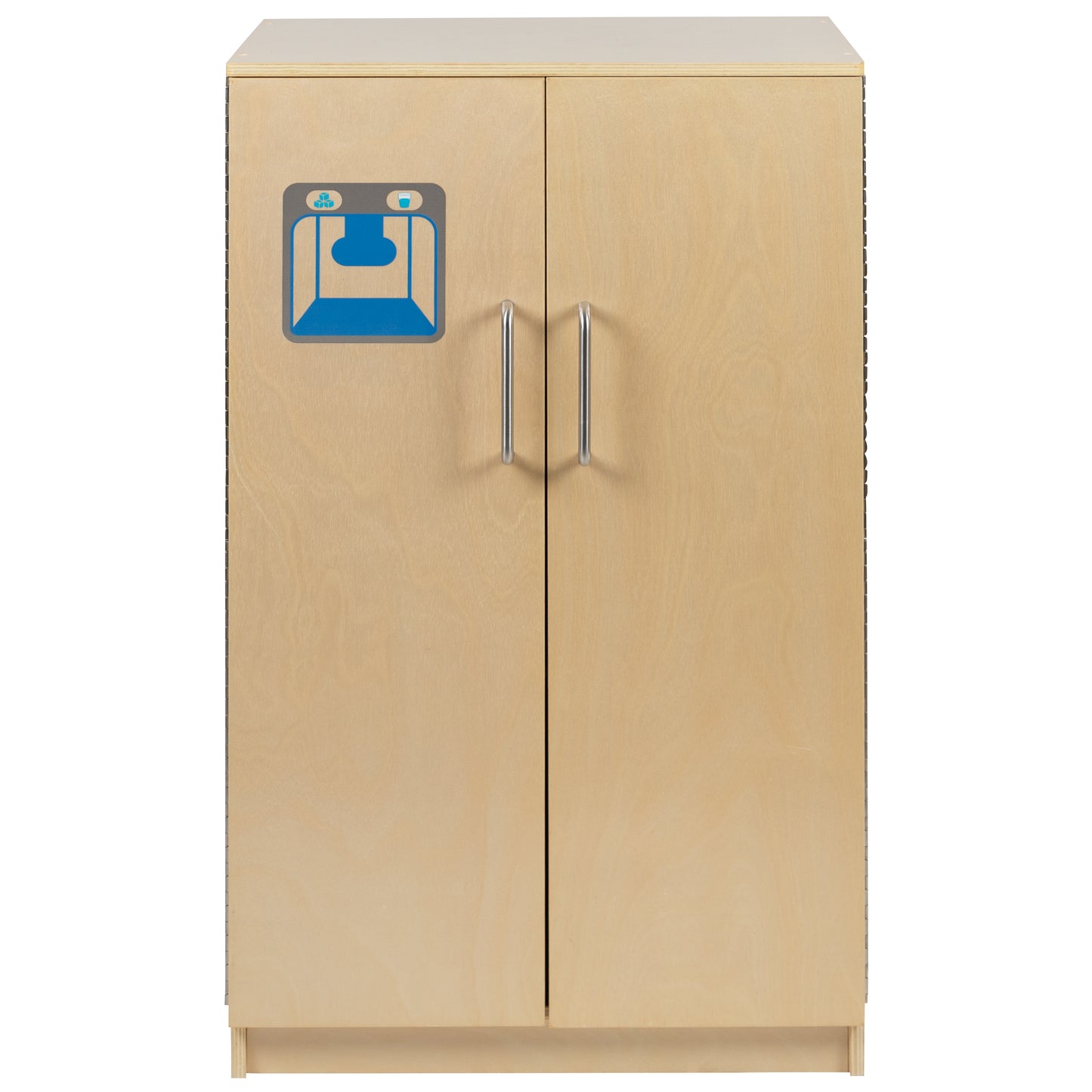 Hercules Children's Wooden Kitchen Refrigerator for Commercial or Home Use - Safe, Kid Friendly Design Natural