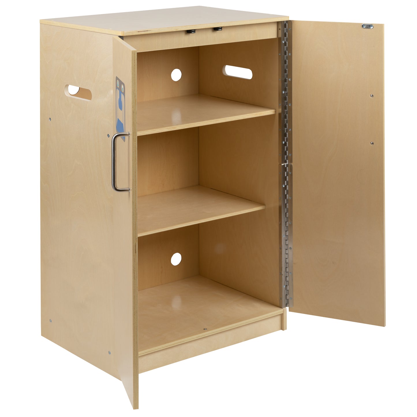 Hercules Children's Wooden Kitchen Refrigerator for Commercial or Home Use - Safe, Kid Friendly Design Natural
