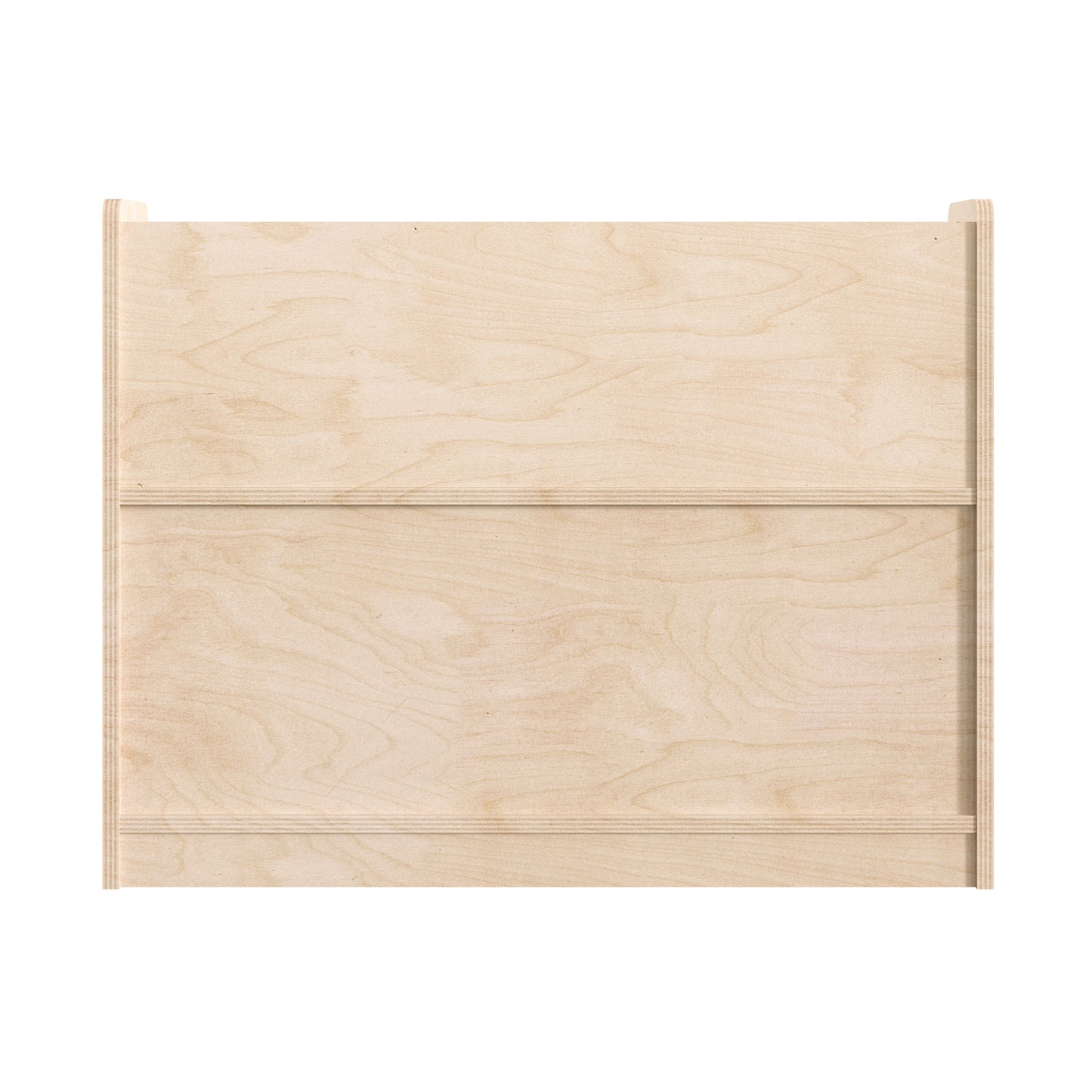 Bright Beginnings Commercial Grade Modular 2 Shelf Wooden Classroom Display Shelf, Natural Beech