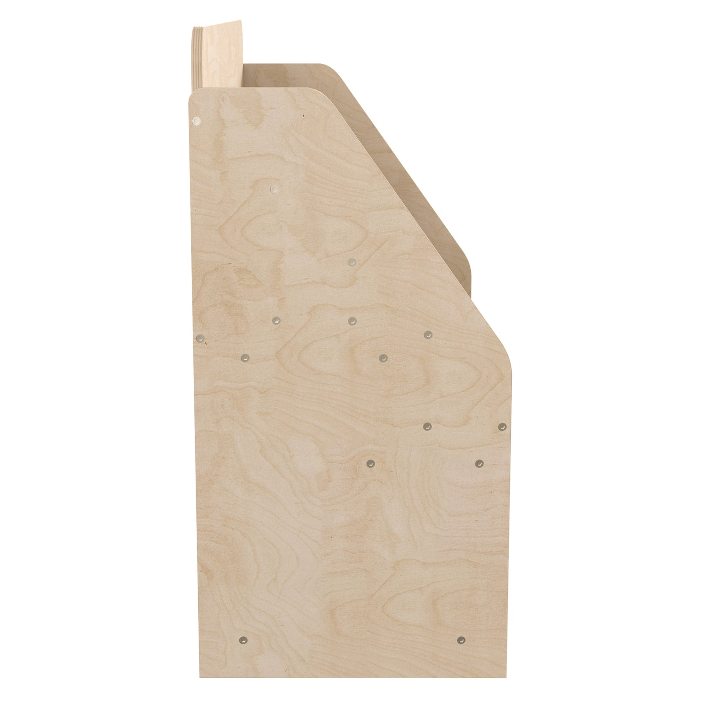 Bright Beginnings Commercial Grade Modular Wooden Classroom 4 Tier Bookstand with 3 Storage Compartments, Natural Beech