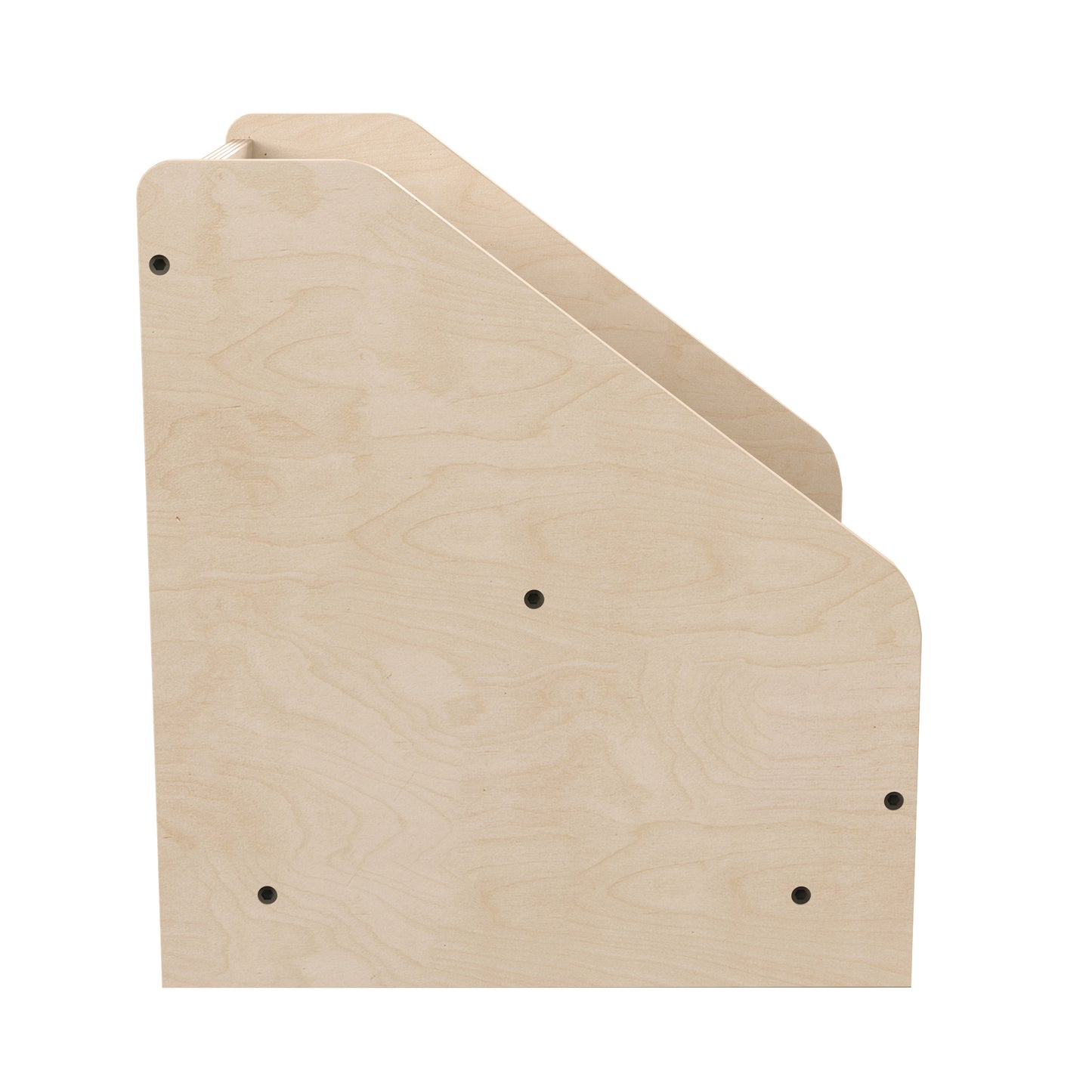 Bright Beginnings Commercial Grade Modular Wooden Classroom 4 Tier Book Display Shelf, Natural Beech