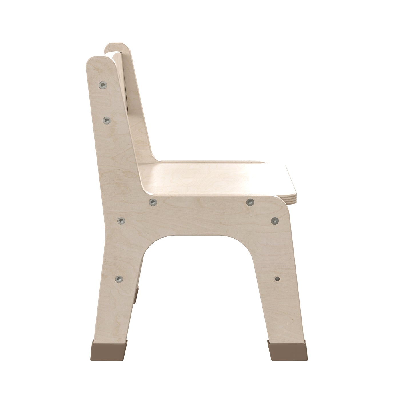 Bright Beginnings Set of 2 Commercial Grade Wooden Classroom Chairs, 10" Seat Height with Non-Slip Foot Caps and Built-In Carrying Handle, Natural Beech MK-KE24435-GG