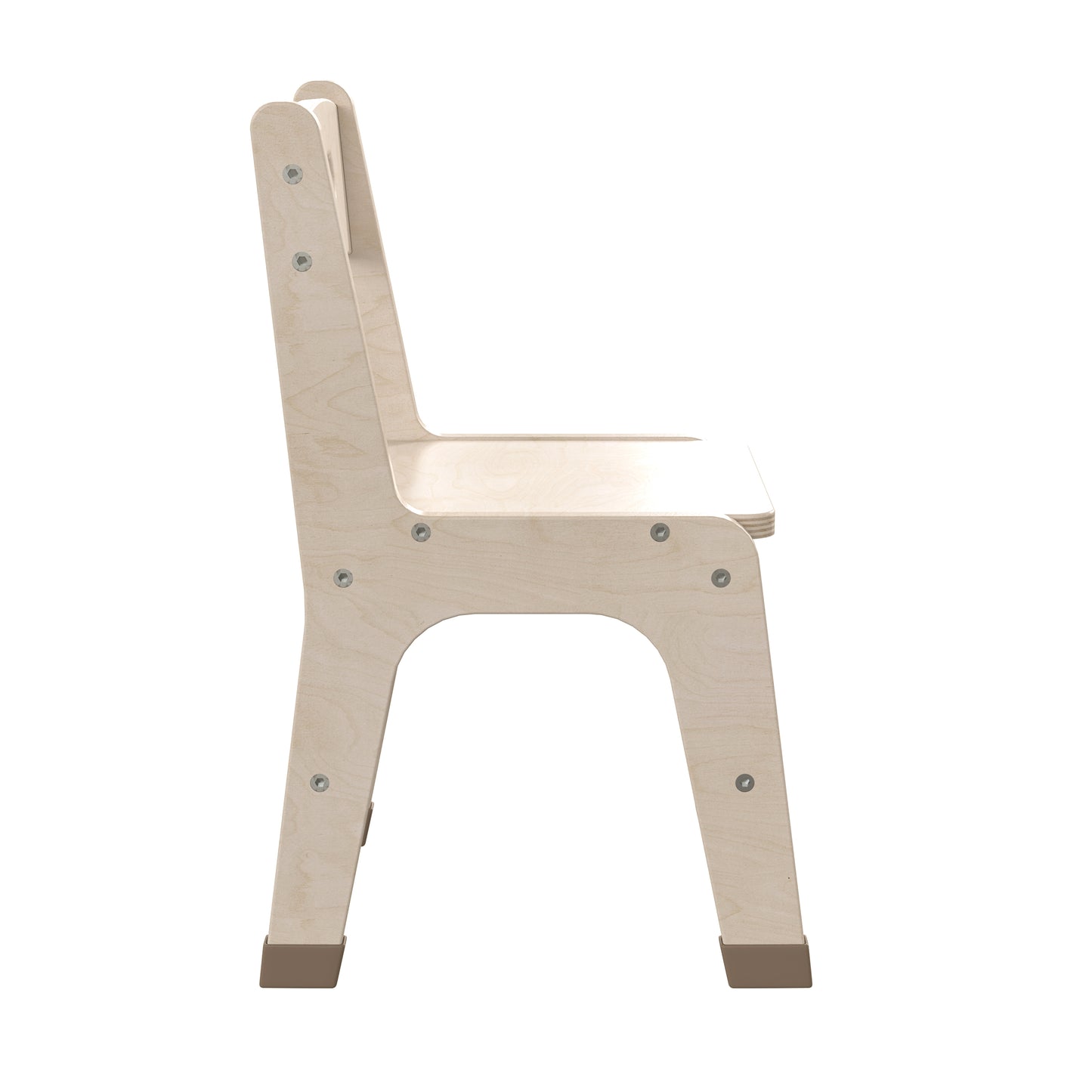 Bright Beginnings Set of 2 Commercial Grade Wooden Classroom Chairs, 11.5" Seat Height with Non-Slip Foot Caps and Built-In Carrying Handle, Natural Beech MK-KE24442-GG
