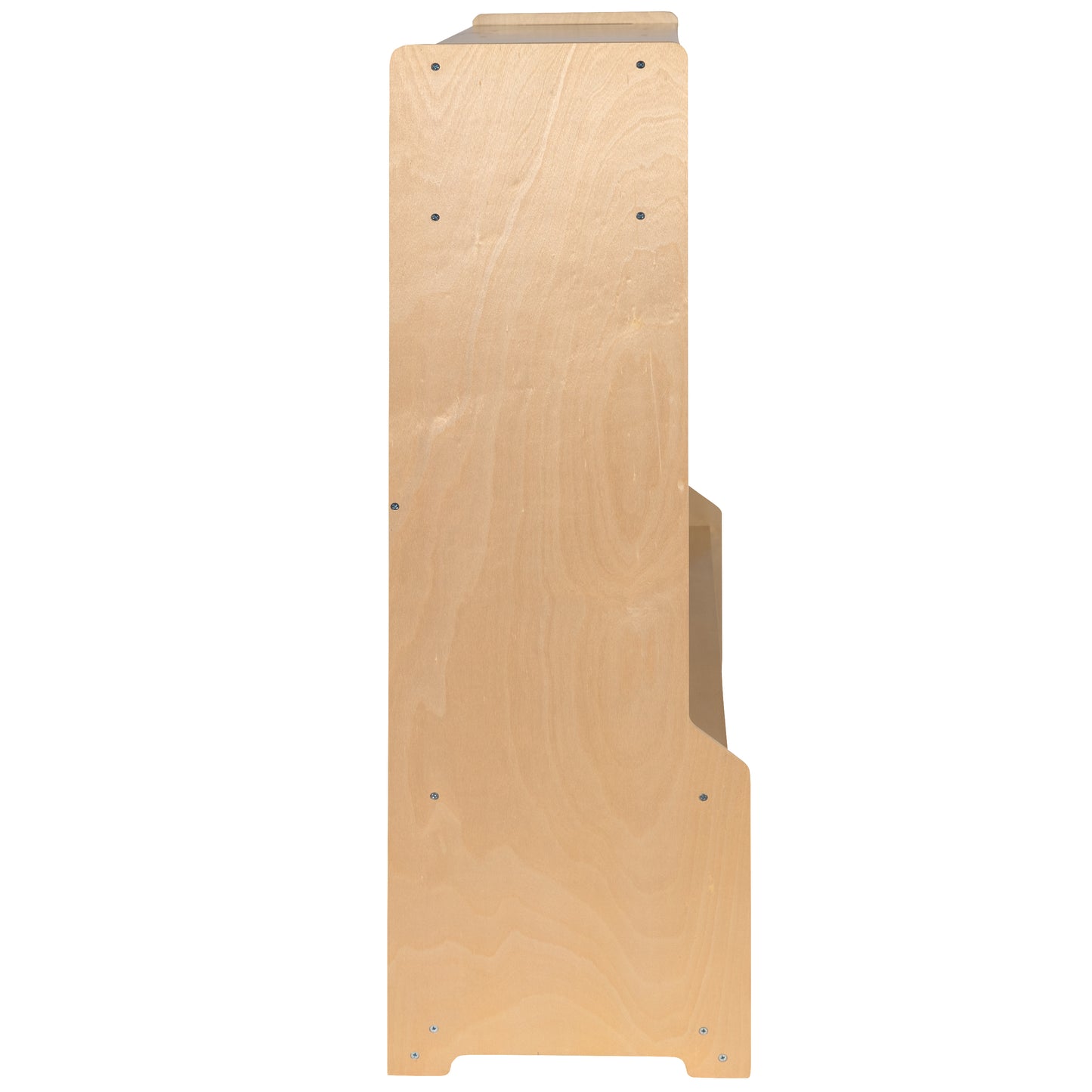 Hercules Wooden 5 Section School Coat Locker with Bench, Cubbies, and Storage Organizer Hook-Safe, Kid Friendly Design - 48"H x 48"L (Natural) Natural