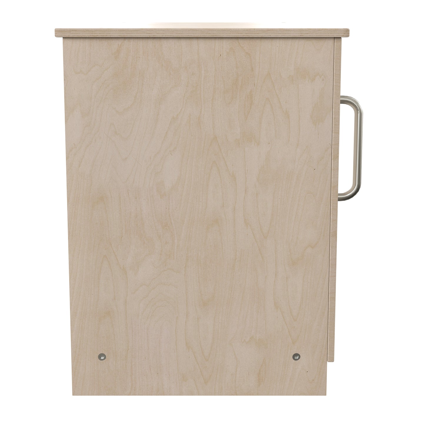 Bright Beginnings Commercial Grade Green Guard Certified Wooden Children's Kitchen Refrigerator with Integrated Storage Beech