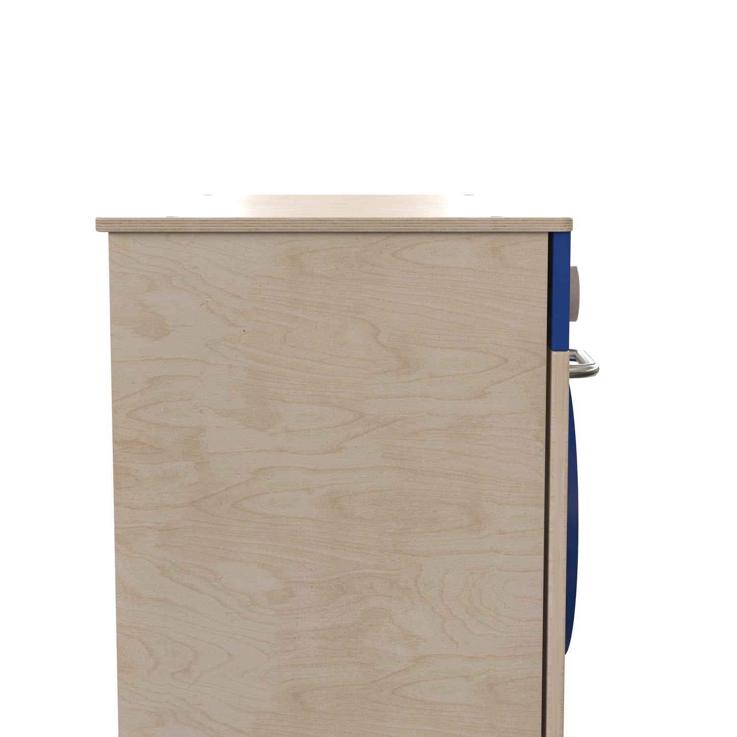 Bright Beginnings Commercial Grade Wooden Kid's Washing Machine with Integrated Storage and Turning Knobs Beech MK-ME03546-GG