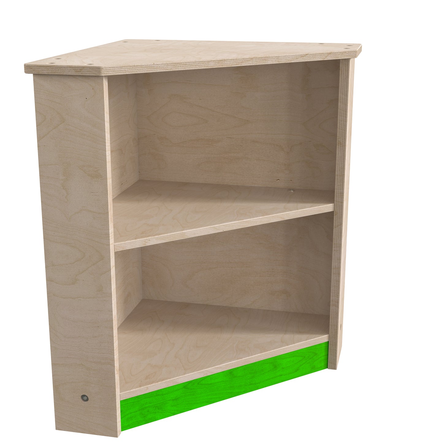 Bright Beginnings Commercial Grade Wooden Kid's Two Tier Corner Kitchen Cabinet Beech