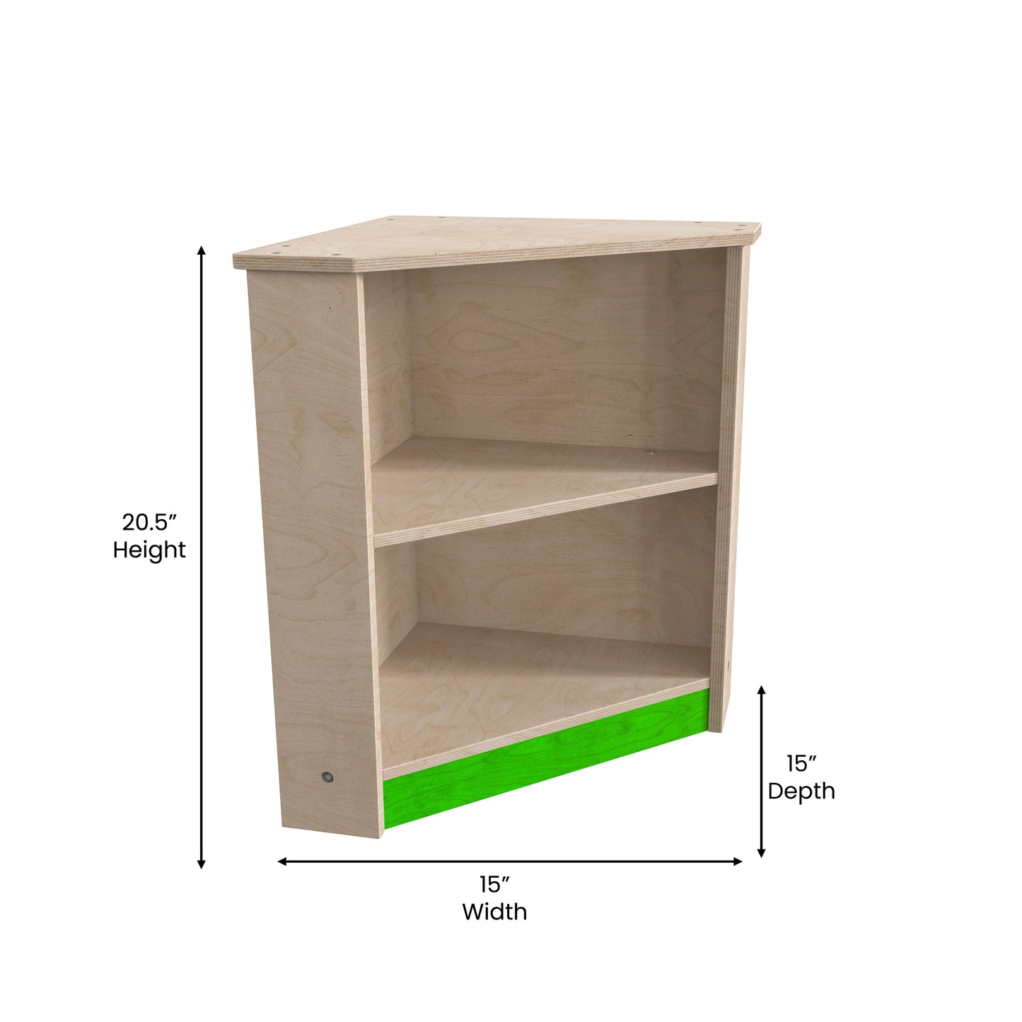 Bright Beginnings Commercial Grade Wooden Kid's Two Tier Corner Kitchen Cabinet Beech