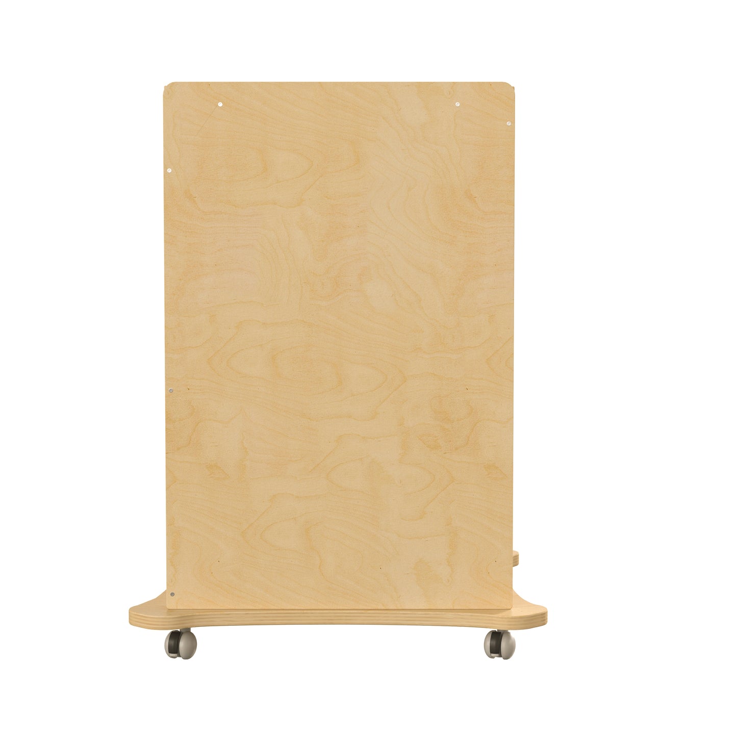 Bright Beginnings Commercial Space Saving Wooden Mobile STEAM Wall Accessory Board Storage Cart, Locking Caster Wheels, Kid Friendly Design, Natural Beech