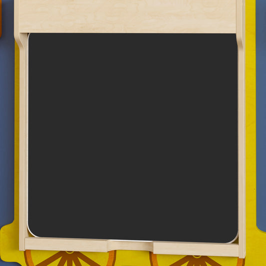 Bright Beginnings Commercial Grade STEAM Wall Accessory Board, Magnetic Chalkboard Black