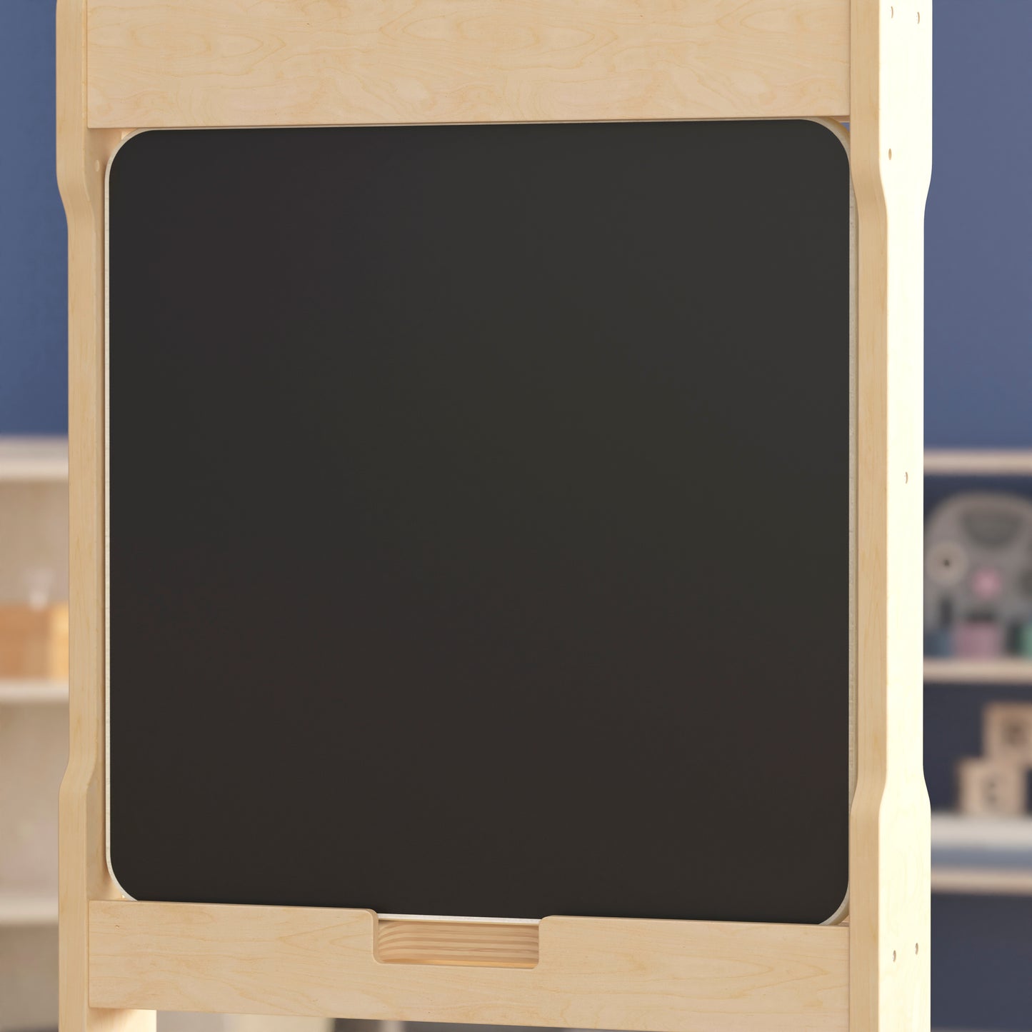 Bright Beginnings Commercial Grade STEAM Wall Accessory Board, Magnetic Chalkboard Black