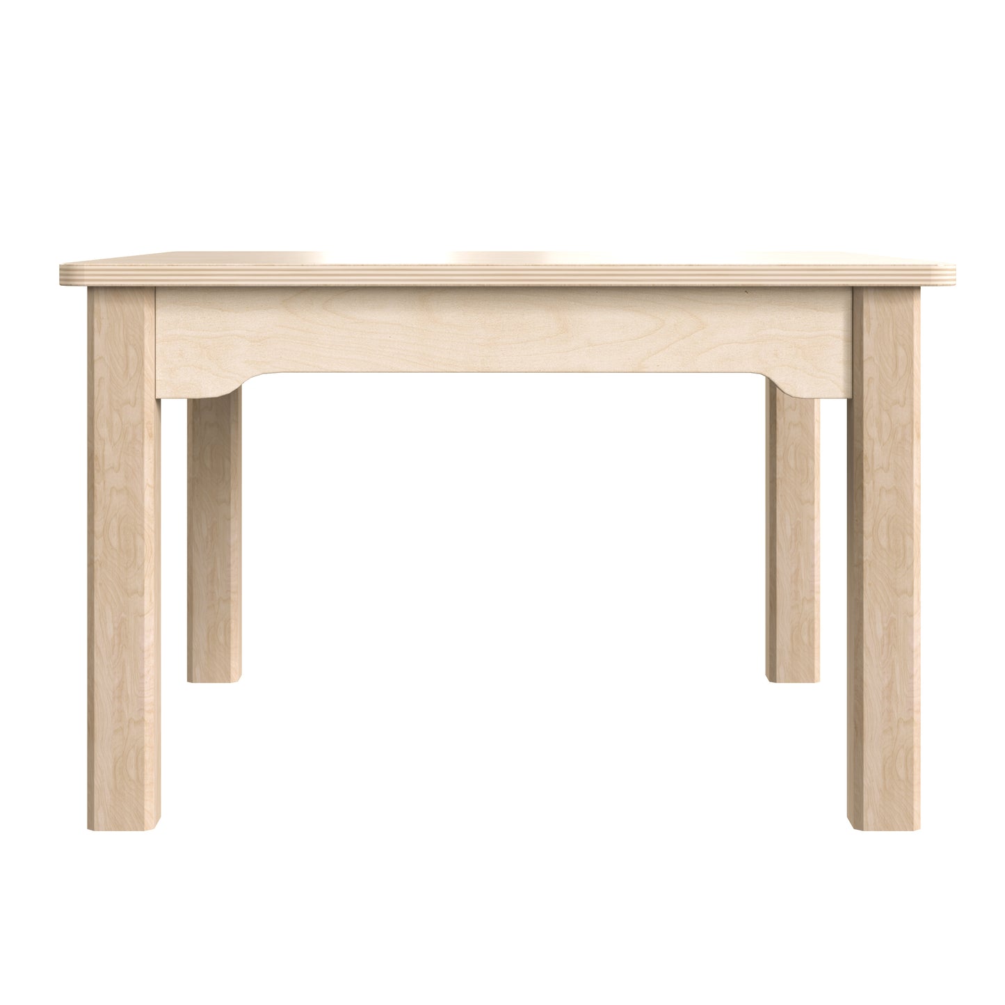 Bright Beginnings Commercial Grade Wooden Square Preschool Classroom Activity Table, (23.5"W x 14.5"H), Beech Beech